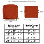 2 Pack Patio Cushion & Pillow Cover Set