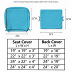2 Pack Patio Cushion & Pillow Cover Set