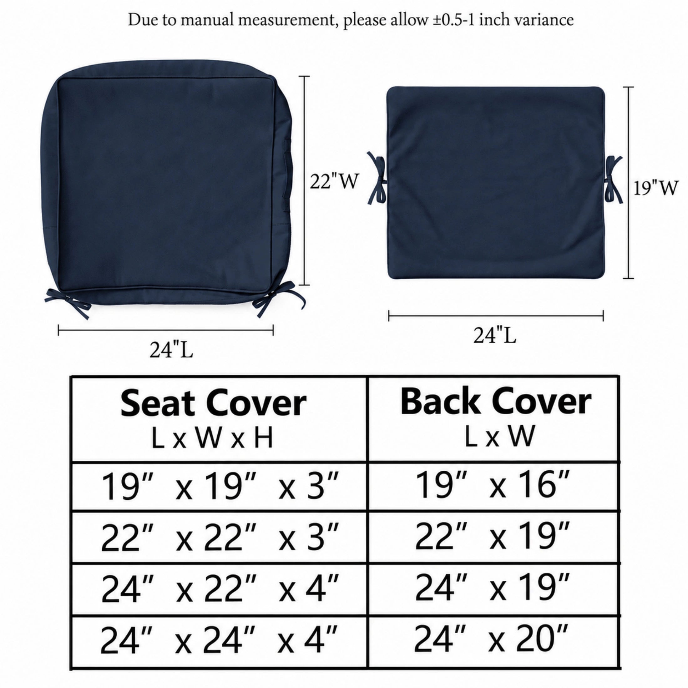 2 Pack Patio Cushion & Pillow Cover Set