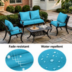 2 Pack Patio Cushion & Pillow Cover Set