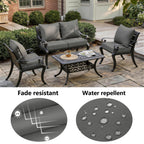 4 Pack Patio Cushion & Pillow Cover Set