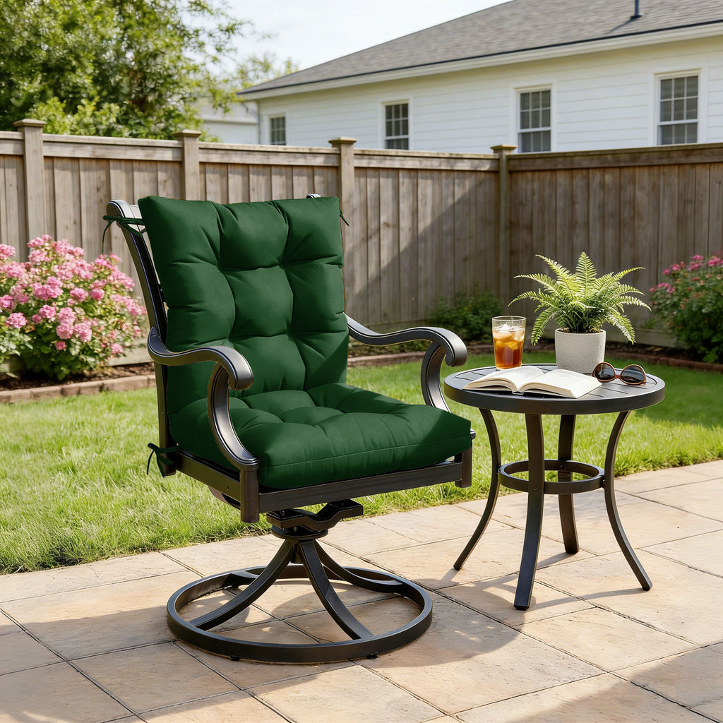 Patio High Back Replacement Cushions Olive Green 42 x 21 x 5 inch