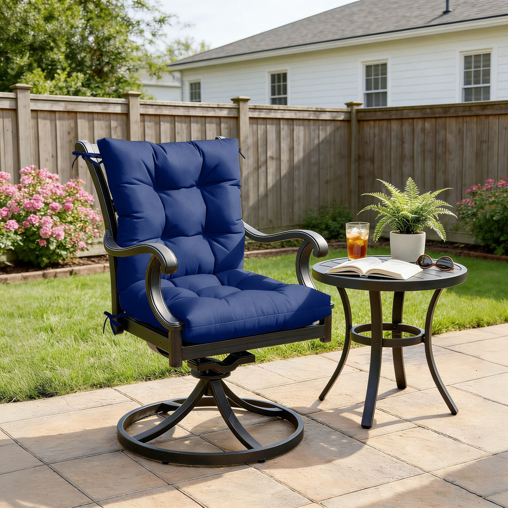 Patio High Back Replacement Cushions Blue 42 x 21 x 5 inch