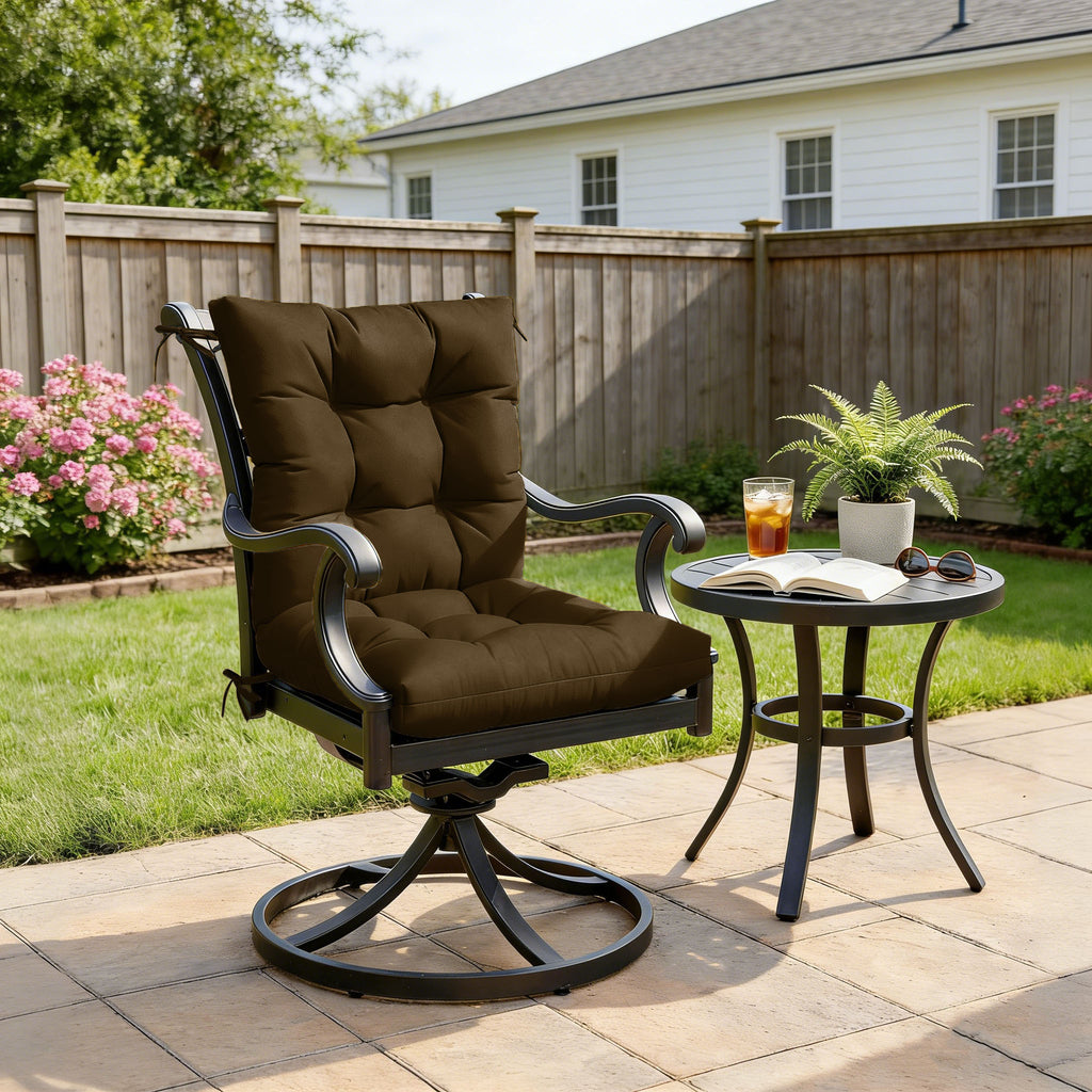 Patio High Back Replacement Cushions Brown 42 x 21 x 5 inch