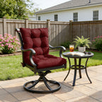 Patio High Back Replacement Cushions Burgundy 42 x 21 x 5 inch