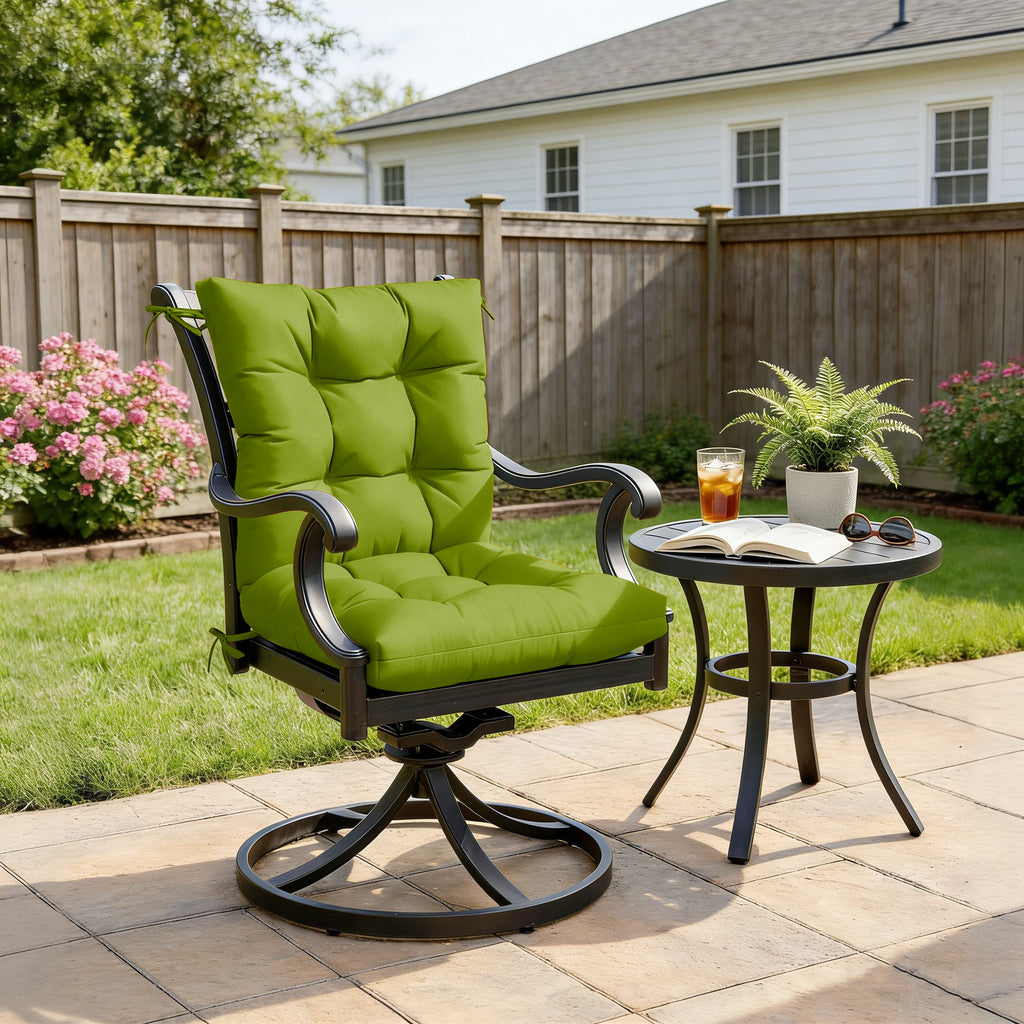 Patio High Back Replacement Cushions Grass Green 42 x 21 x 5 inch