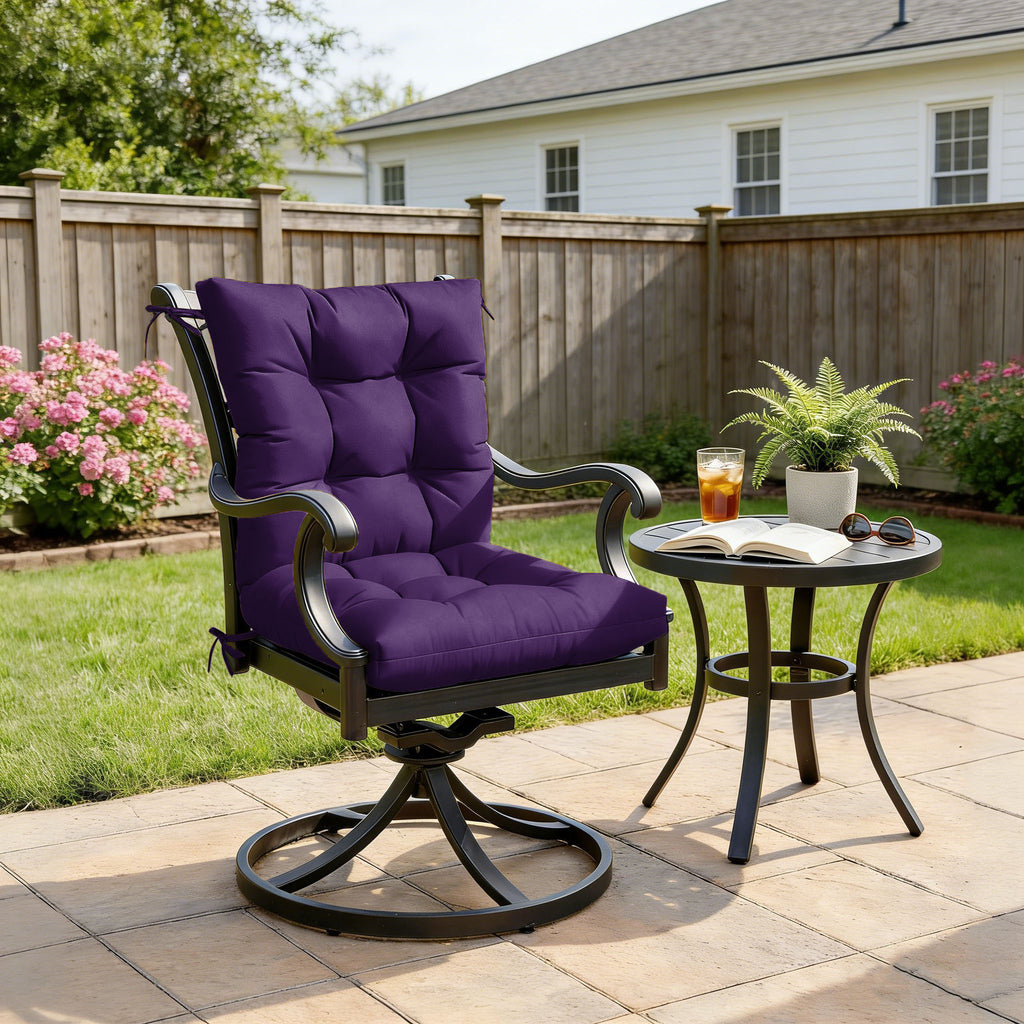 Patio High Back Replacement Cushions Purple 42 x 21 x 5 inch