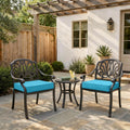 Lakeblue outdoor seat cushions for patio chairs and outdoor furniture.