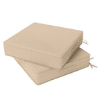 Outdoor seat cushions for patio chairs and outdoor furniture
