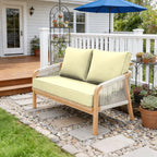 Outdoor Loveseat Cushion Light Yellow 46 × 26 × 5 inch