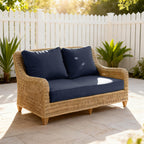 Outdoor Loveseat Cushion Navy 46 × 26 × 5 inch