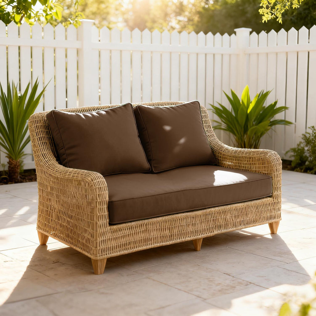 Outdoor Loveseat Cushion Brown 46 × 26 × 5 inch