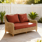 Outdoor Loveseat Cushion Terra Red 46 × 26 × 5 inch