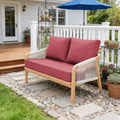 Outdoor Loveseat Cushion Fuchsia Red 46 × 26 × 5 inch