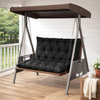 Porch Swing Cushion with Backrest Black