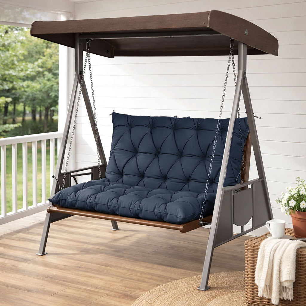 Porch Swing Cushion with Backrest Navy