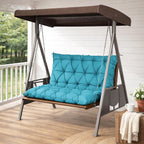 Porch Swing Cushion with Backrest Aqua Blue