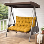 Porch Swing Cushion with Backrest Yellow