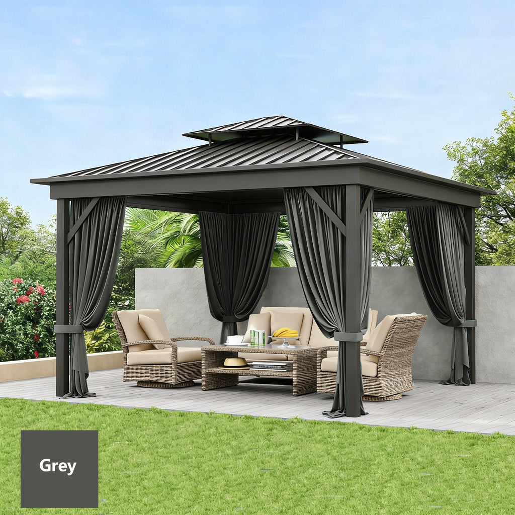 Outdoor Blackout Curtains 4 Panels, Grommet Top