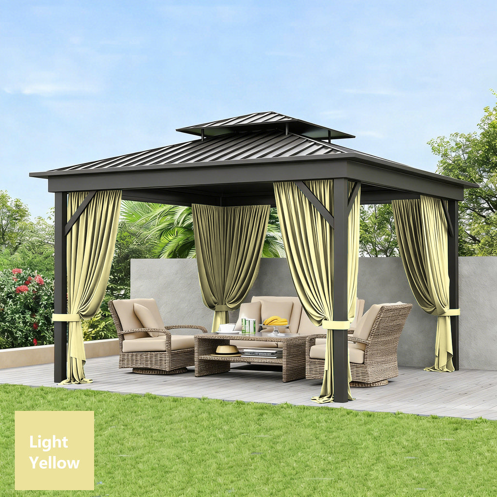 Outdoor Blackout Curtains 4 Panels, Grommet Top