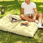 WNP cushion Porch Swing Cushion with Backrest Light Yellow