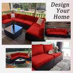 WNP cushion 14PCS Outdoor Replacement Cushion Covers for Patio Furniture