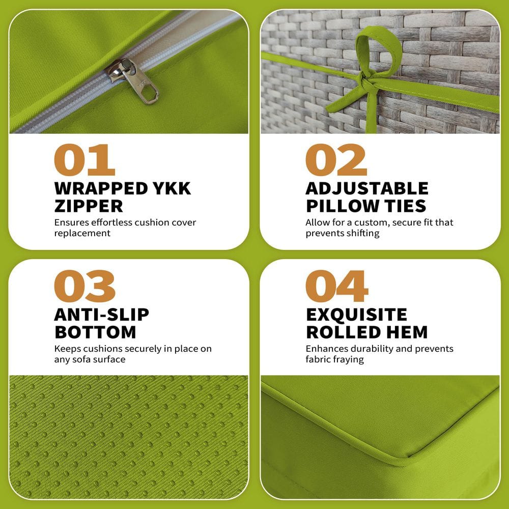 WNP cushion 14PCS Patio Sectional Cushion Set, 5" thickness