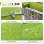 WNP cushion 9PCS Outdoor Replacement Cushion Covers for Patio Furniture