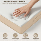 Sand outdoor seat cushion with high-density foam filling for comfortable seating, long-lasting support, and pressure relief.