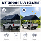 Waterproof and UV-resistant carport cover designed for rainproof, dust resistant, snow resistant, and sun protection.