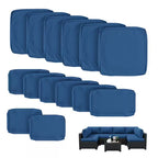WNP cushion 14PCS Outdoor Replacement Cushion Covers for Patio Furniture Blue