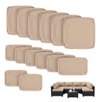 WNP cushion 14PCS Outdoor Replacement Cushion Covers for Patio Furniture Sand