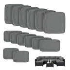 WNP cushion 14PCS Outdoor Replacement Cushion Covers for Patio Furniture Light Gray