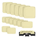 WNP cushion 14PCS Outdoor Replacement Cushion Covers for Patio Furniture Light Yellow