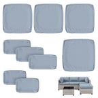 WNP cushion 9PCS Outdoor Replacement Cushion Covers for Patio Furniture Sky Blue