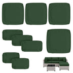 WNP cushion 9PCS Outdoor Replacement Cushion Covers for Patio Furniture Olive Green
