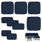 WNP cushion 9PCS Outdoor Replacement Cushion Covers for Patio Furniture Navy