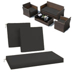 3PCS Patio Seat Cushion Set Charcoal