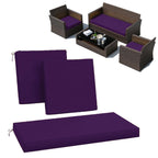 3PCS Patio Seat Cushion Set Purple