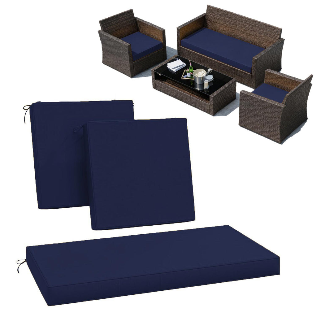 3PCS Patio Seat Cushion Set Navy