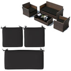 3PCS Patio Seat Cushion Set Black