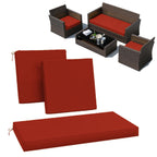 3PCS Patio Seat Cushion Set Terra Red