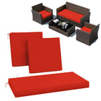 3PCS Patio Seat Cushion Set Red